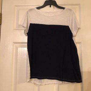 Color block crew neck tee